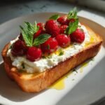 easy whipped ricotta toast for a delicious breakfast