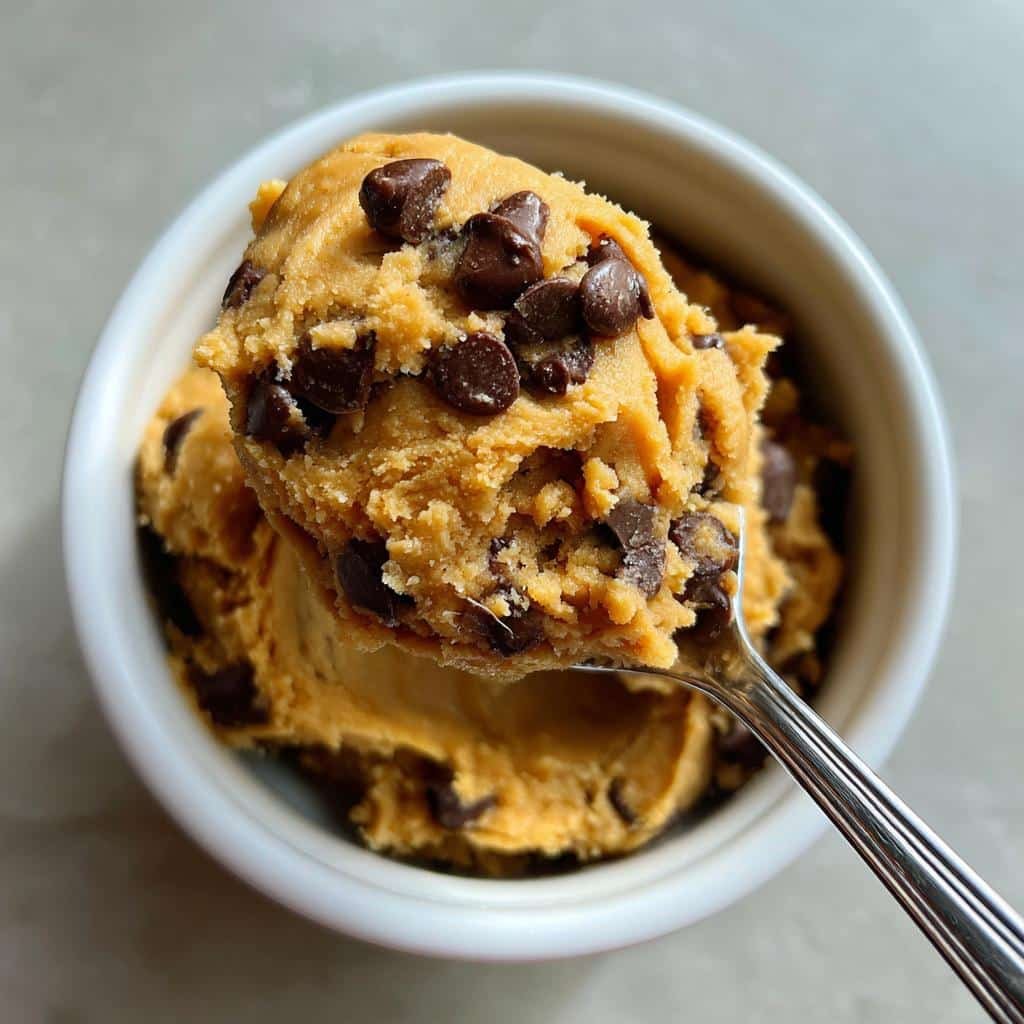 6-Ingredient Edible Chocolate Chip Cookie Dough - Pure Joy in 10 Minutes 3 edible chocolate chip cookie dough is a tasty treat - detail 1