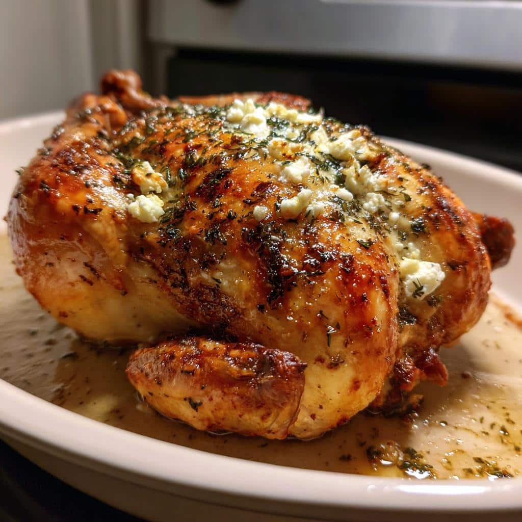 feta brined roast chicken makes a 5-star dinner debut 3 feta brined roast chicken is a delicious dinner option - detail 1
