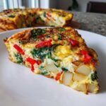 frittata with potatoes red peppers and spinach recipe