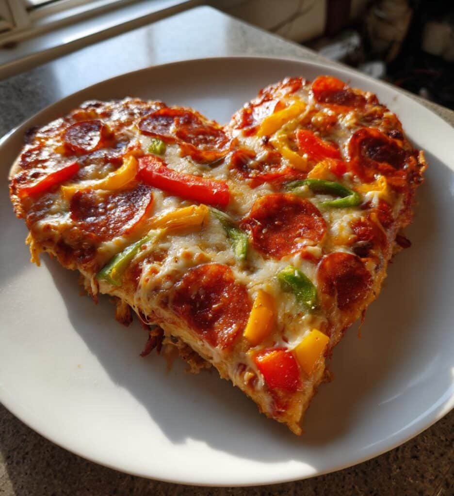 heart shaped pizza romantic feast recipe