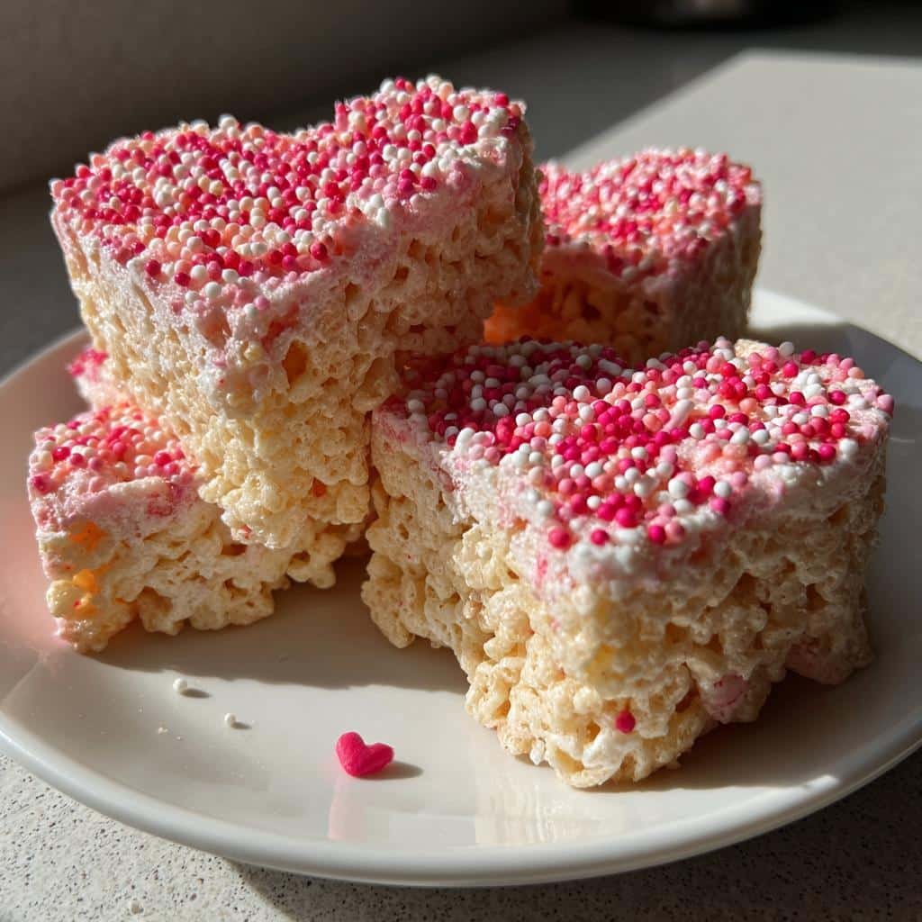 homemade rice krispies treats valentines day - detail 1