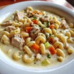 macaroni chicken sopas is a delicious filipino dish