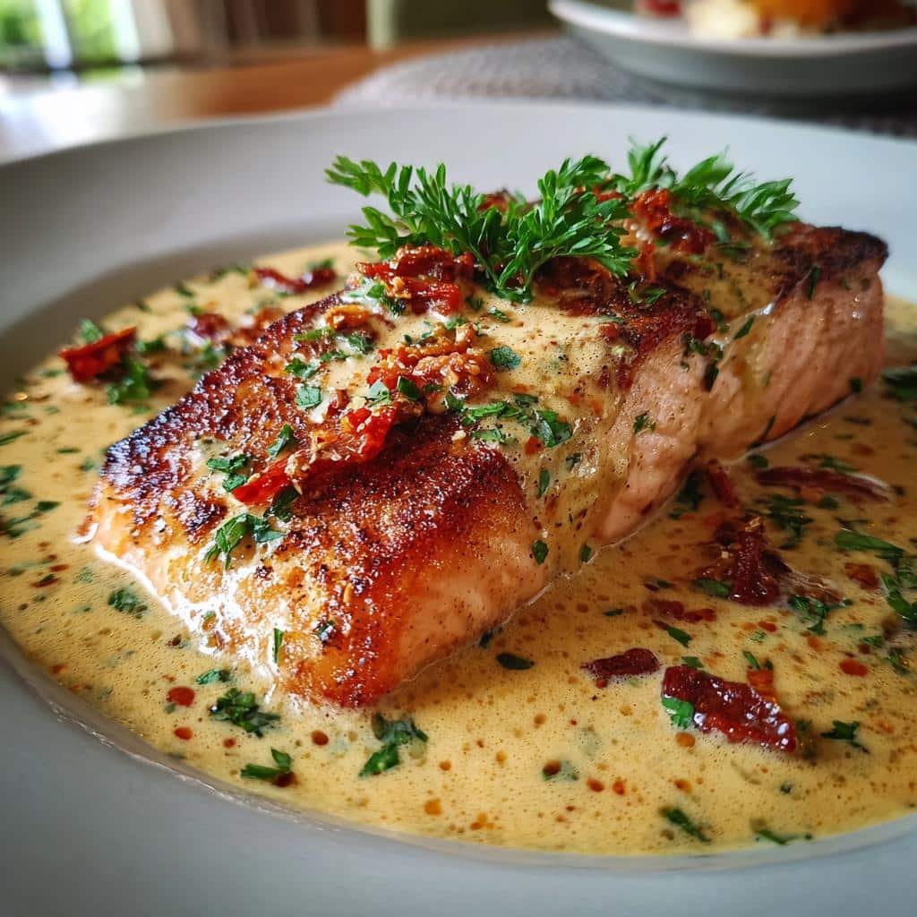 25-Minute Marry Me Salmon Recipe for a Romantic Dinner 3 marry me salmon is the perfect dinner recipe - detail 1