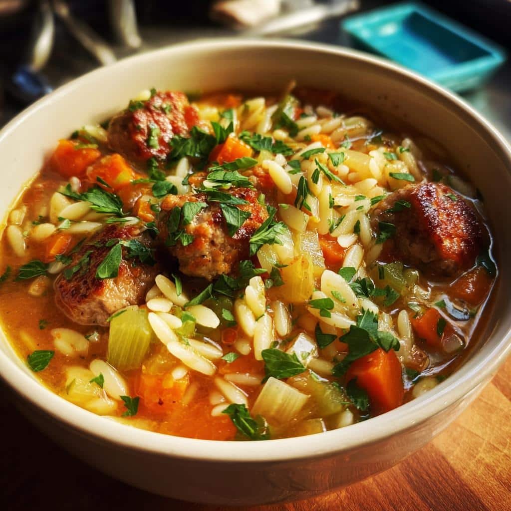 marry me sausage orzo soup is a delicious recipe - detail 1