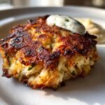 maryland style crab cake is a delicious seafood dish