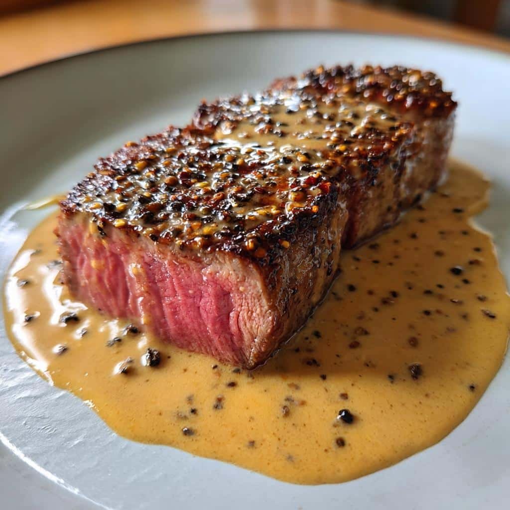 Juicy Peppercorn Steak Recipe Ready in Just 30 Minutes 3 peppercorn steak is a delicious dinner choice - detail 1