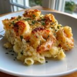 shrimp scampi pasta bake is a delicious dinner option