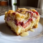 strawberry cheesecake dump cake is a delicious treat
