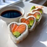 sushi heart valentines day