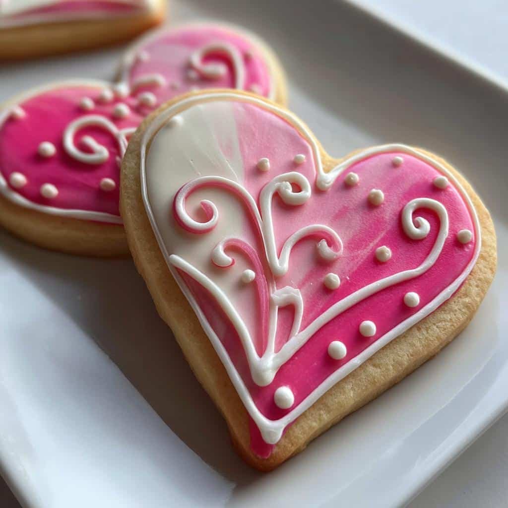 valentines day royal icing cookies fun - detail 1