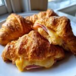 air fryer ham cheese croissants