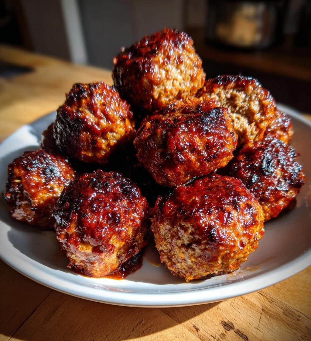 baked juicy smoky chipotle meatballs - detail 1