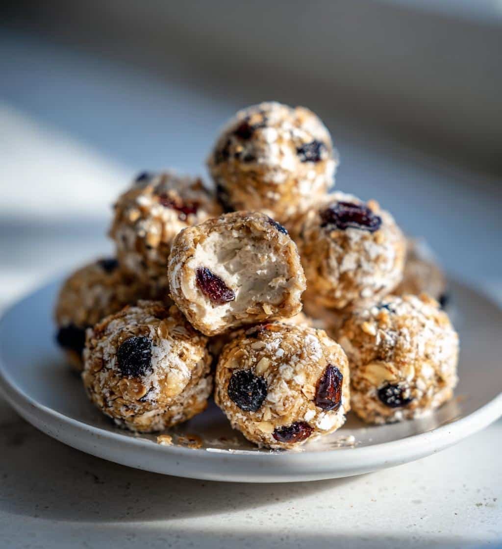 blueberry cheesecake protein bites - detail 1