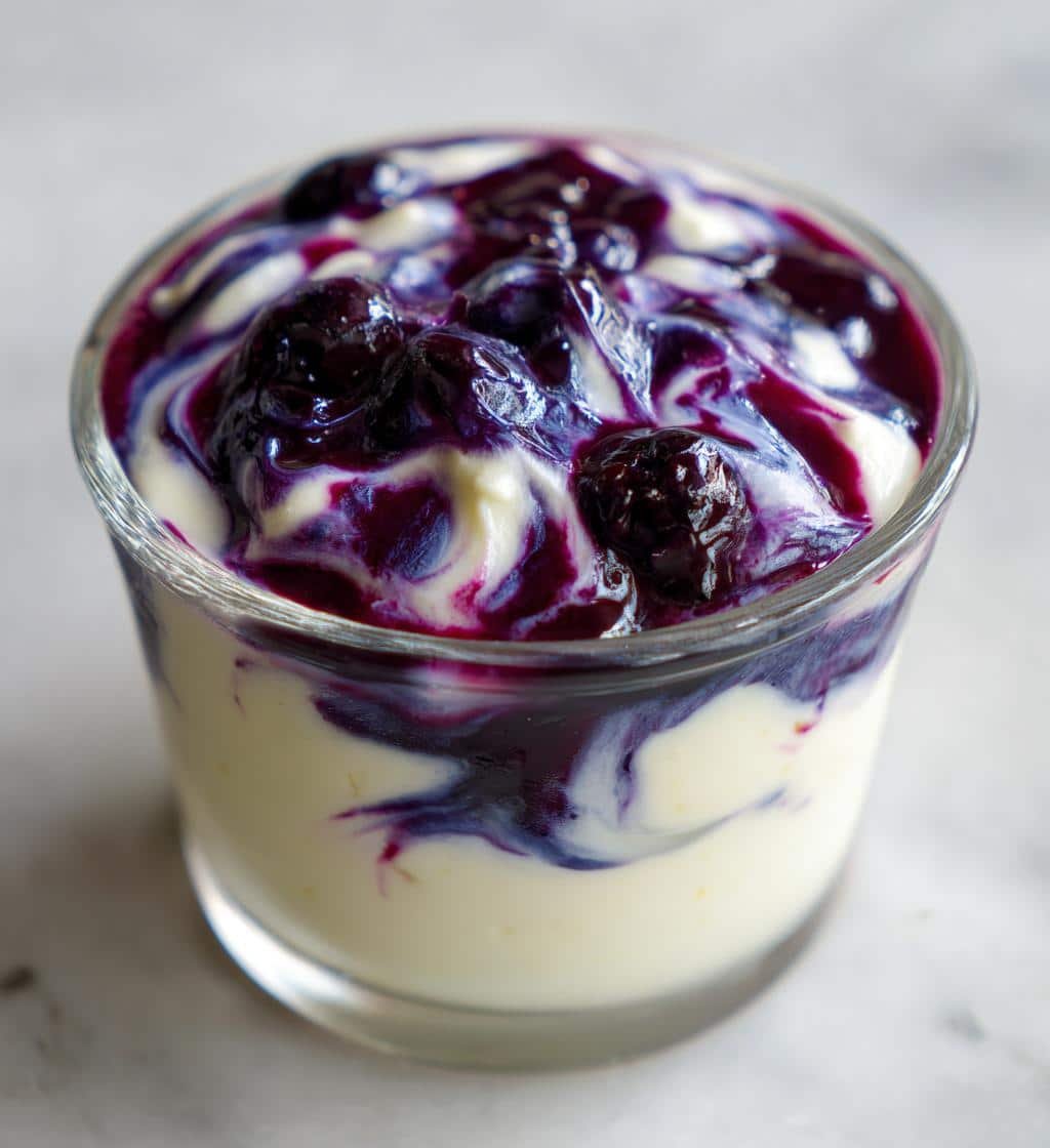 blueberry swirl yogurt bites - detail 1