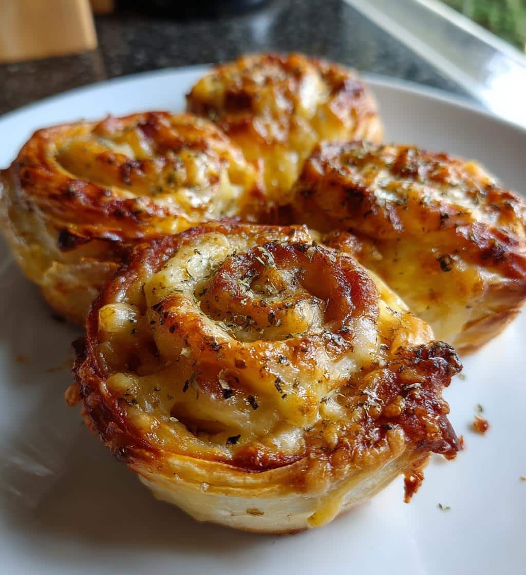 cheesy baked italian pizza roses - detail 1