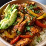 chicken fajita meal prep bowls