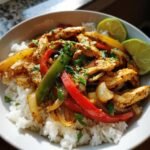 chicken fajita rice bowls