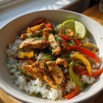 chicken fajita rice bowls