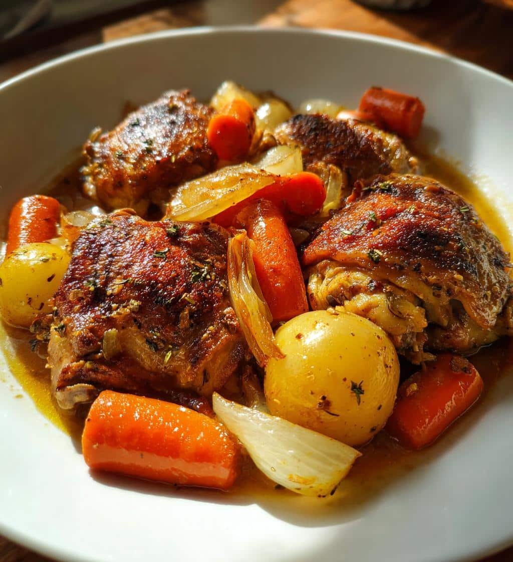 chicken thigh pot roast - detail 1