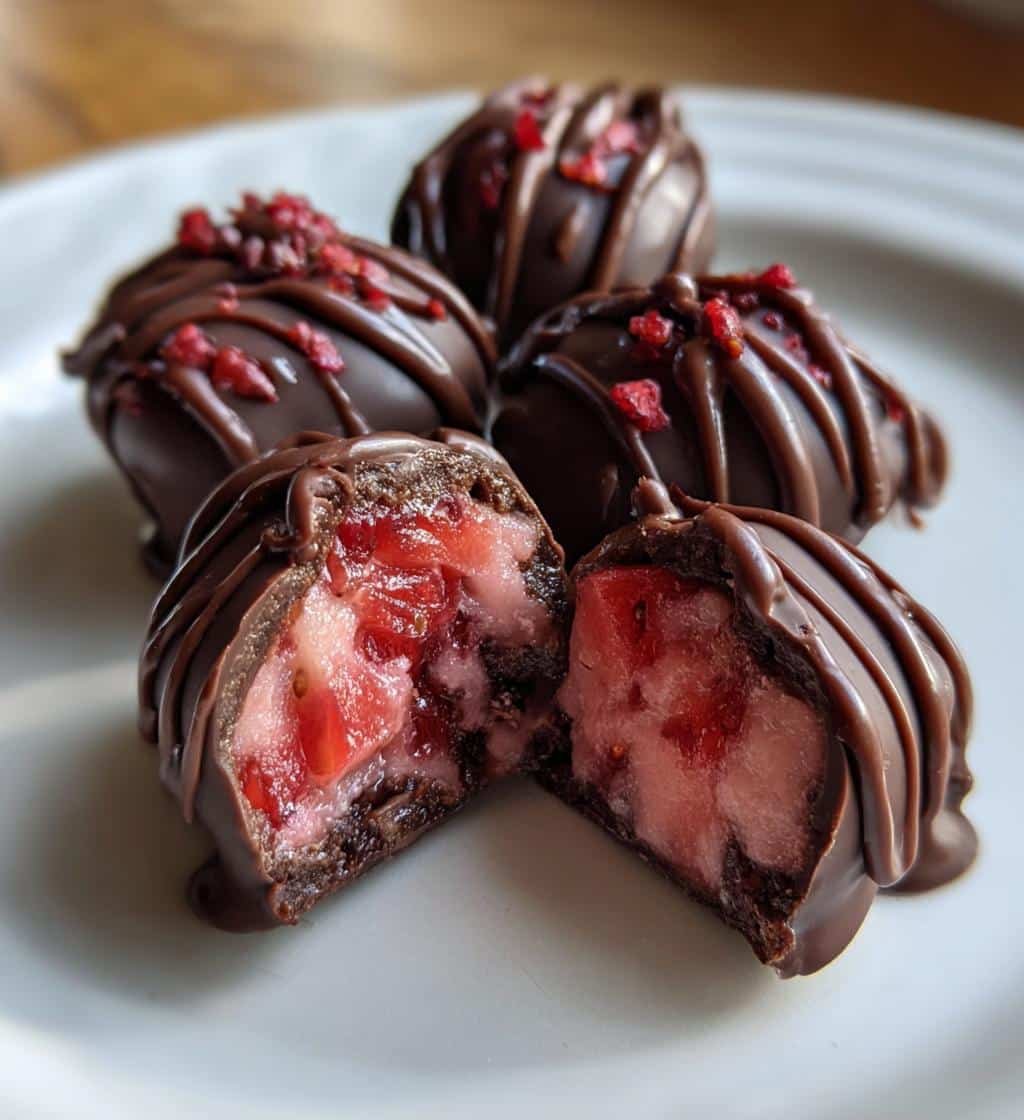 chocolate strawberry greek yogurt clusters - detail 1