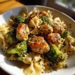 cowboy butter lemon bowtie chicken with broccoli