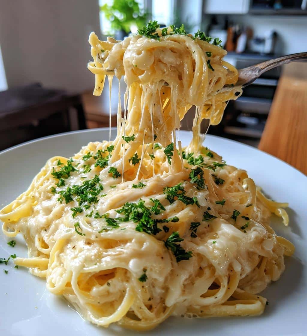 creamy italian three cheese pasta - detail 1