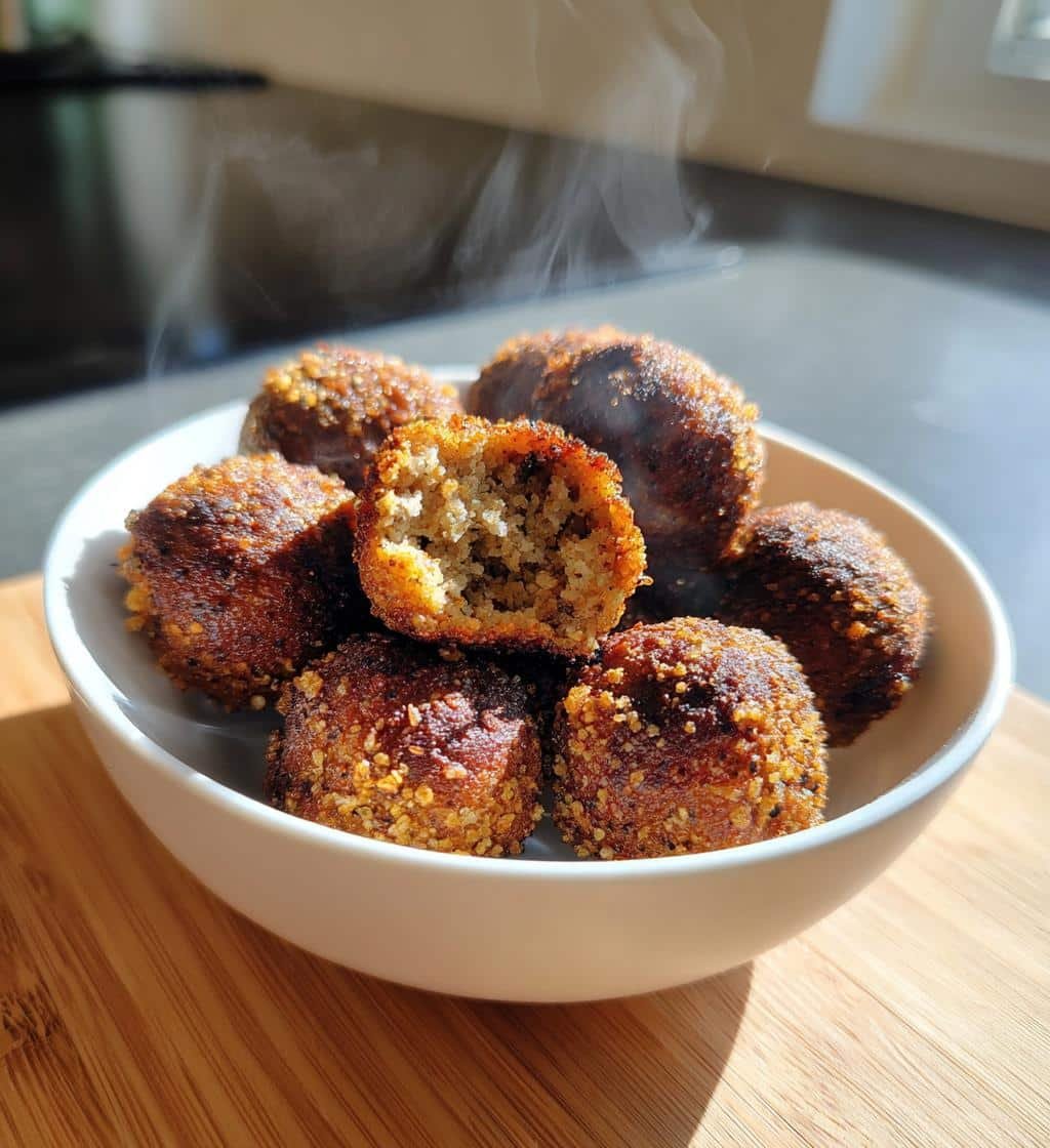 crispy air fried tofu balls - detail 1