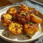 crispy roasted mustard potatoes
