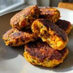 crispy sweet potato red lentil patties