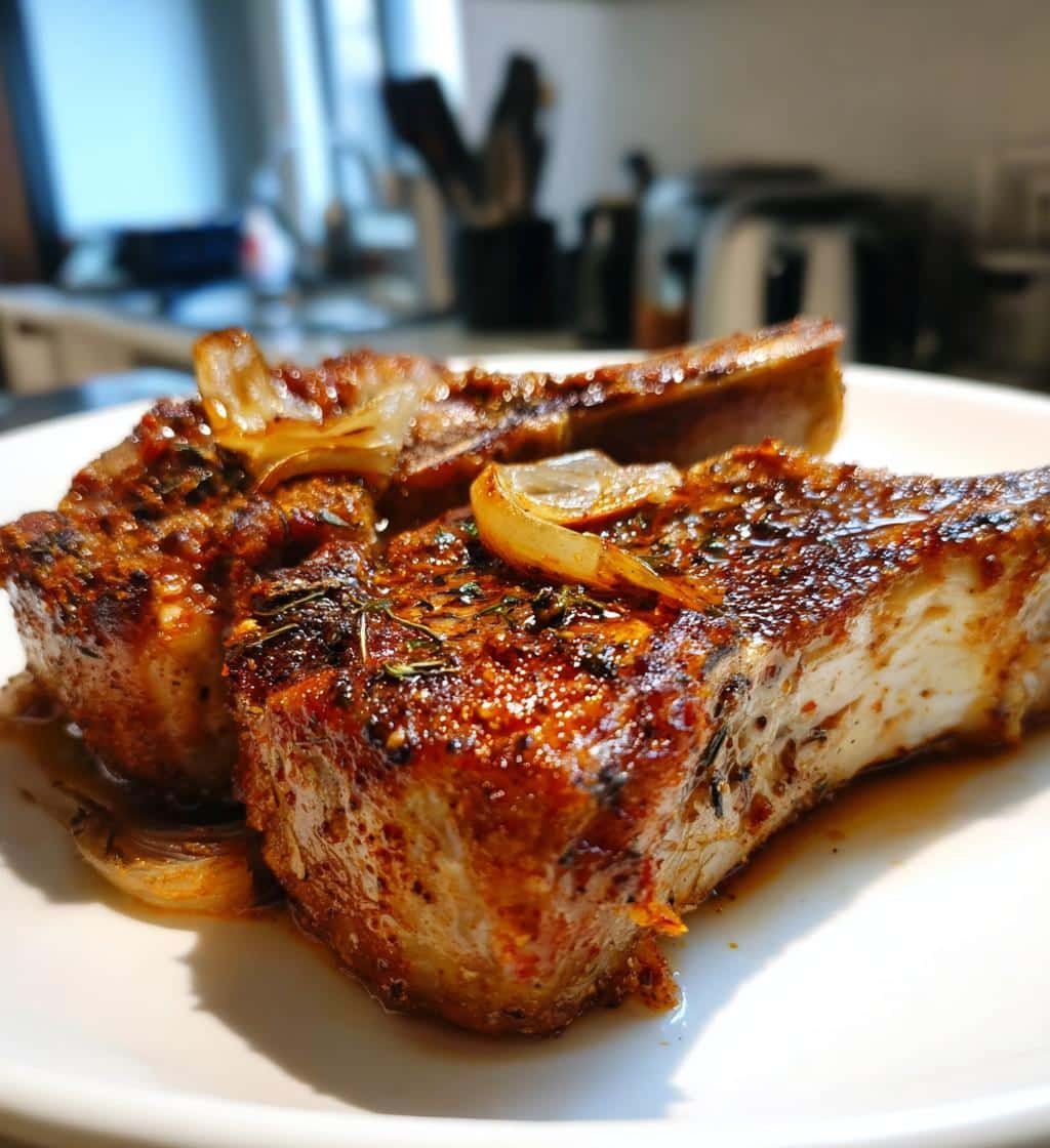 crockpot pork chops - detail 1
