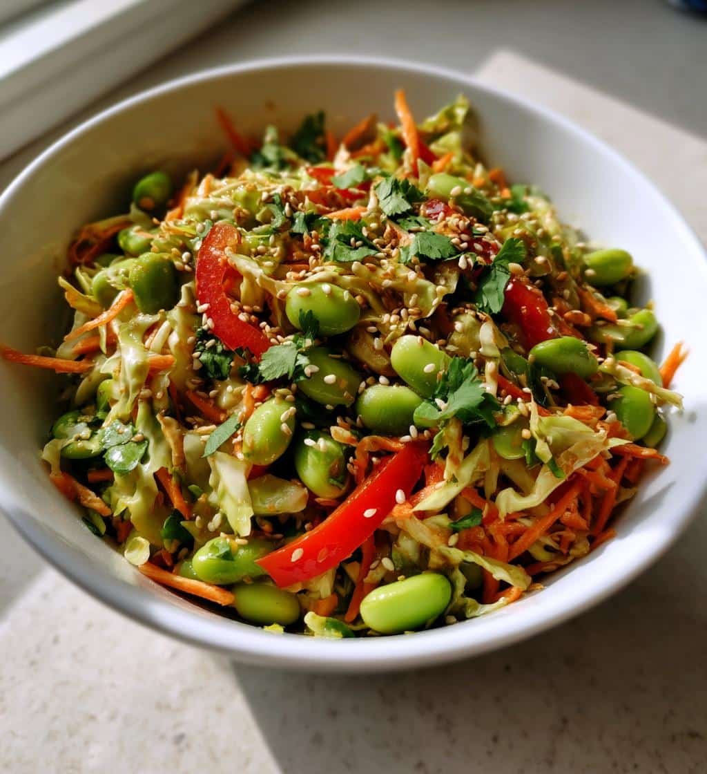 crunchy asian edamame salad - detail 1