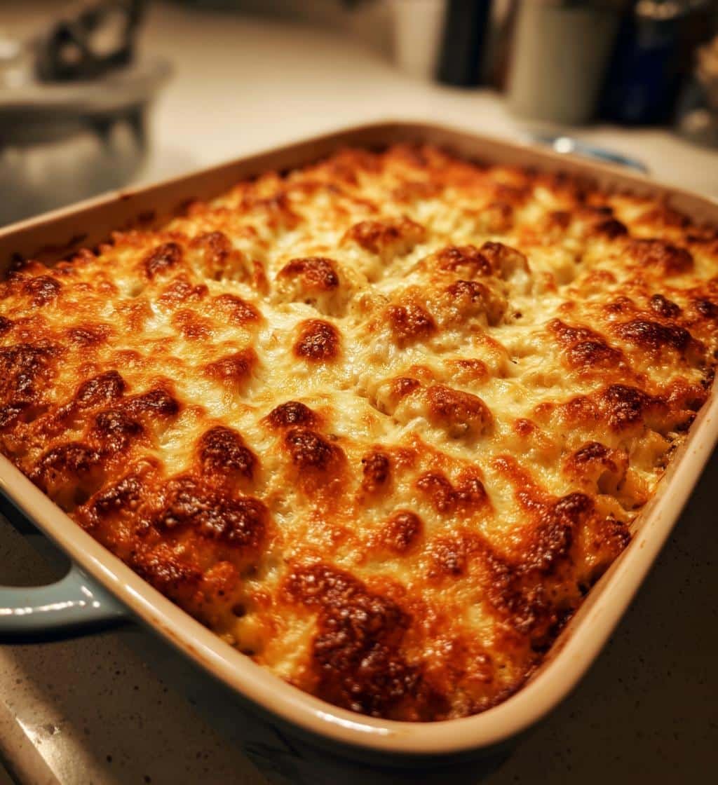 dump and bake chicken parmesan casserole - detail 1