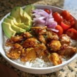 fresh honey lime chicken avocado rice bowl