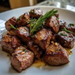 healthy clean high protein garlic balsamic steak bites