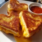 heart shaped grilled cheese dippers