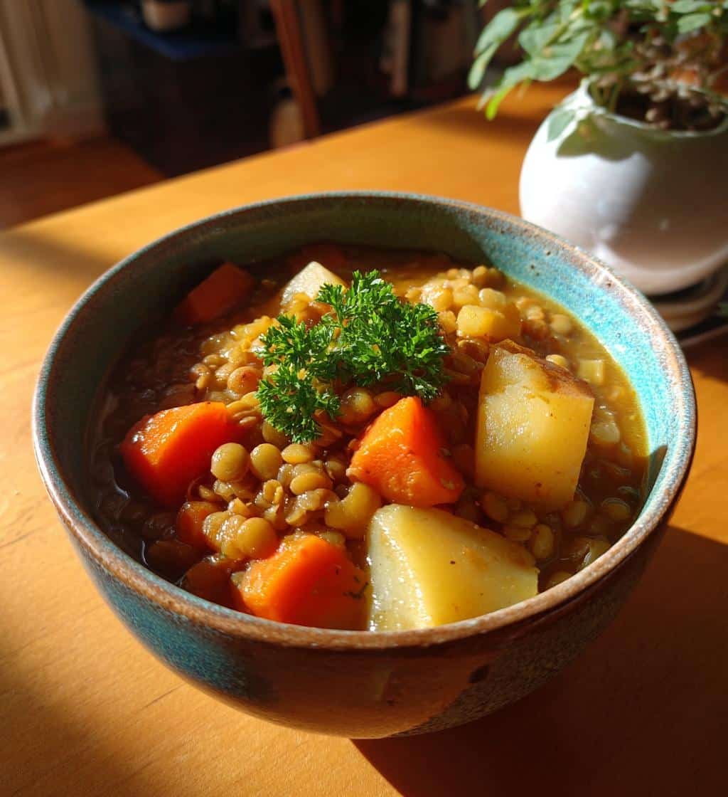 hearty linseneintopf recipe with lentils - detail 1