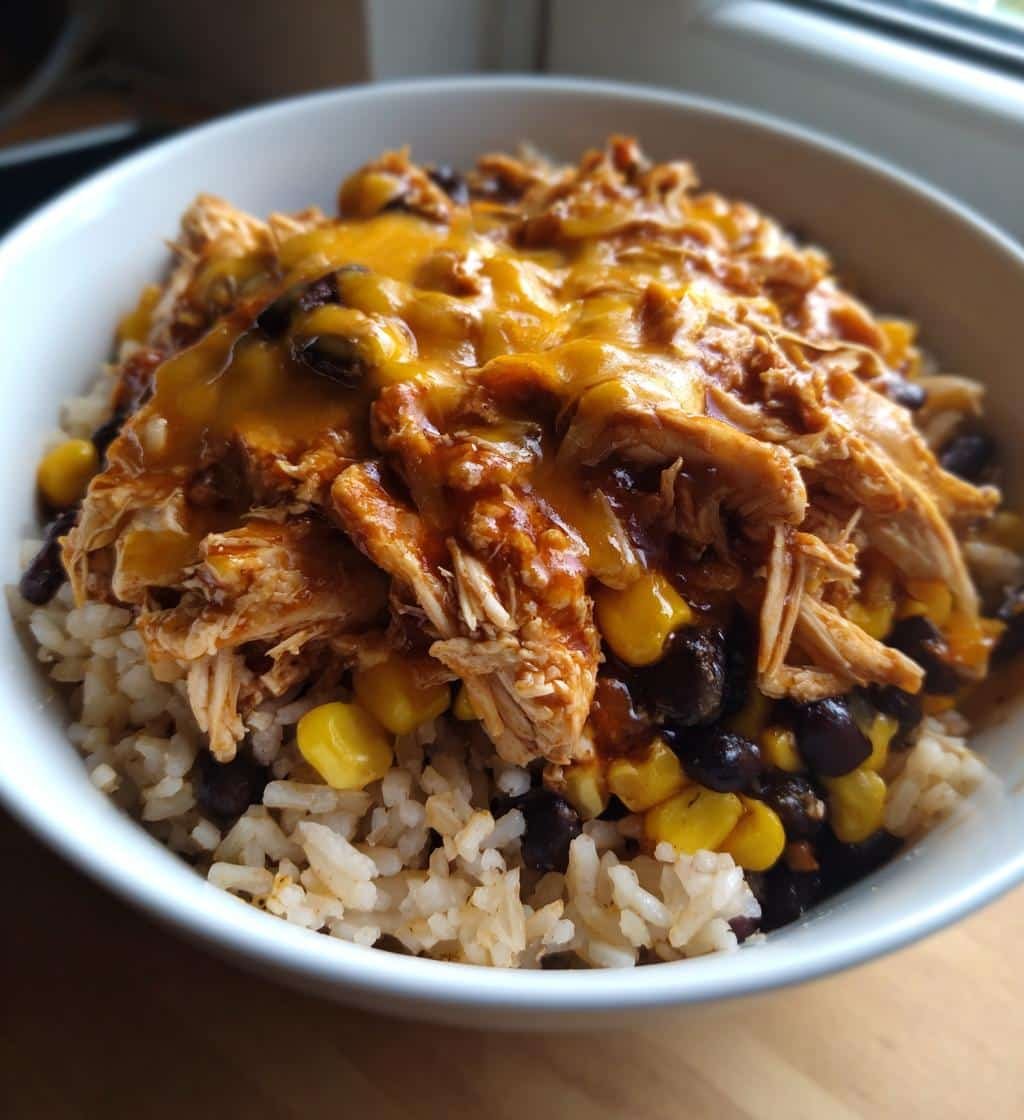 high protein chicken enchilada bowls - detail 1