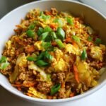 high protein egg roll in a bowl
