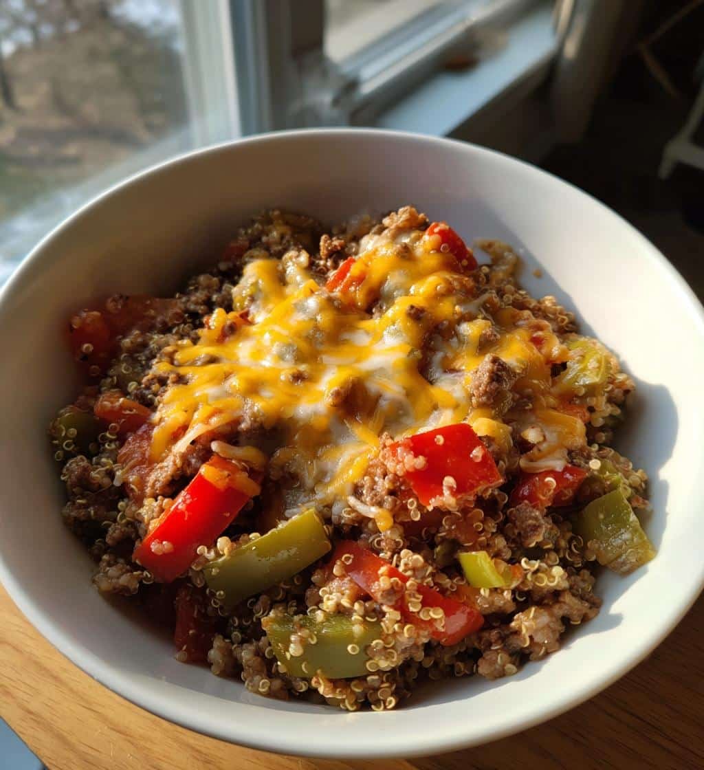 high protein ground beef power bowls - detail 1