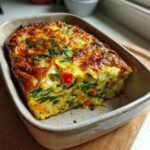 high protein veggie bake with cottage cheese