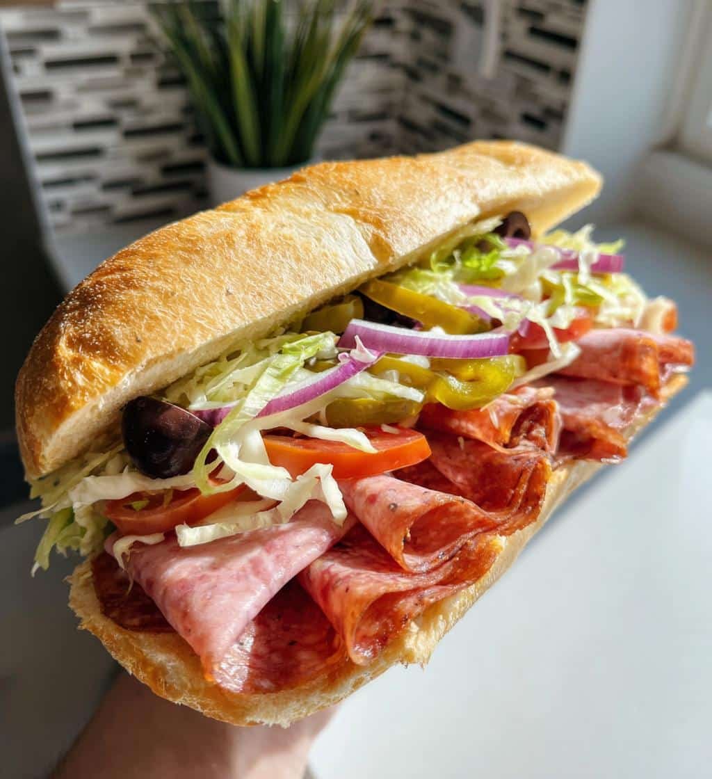 italian grinder salad sandwich - detail 1