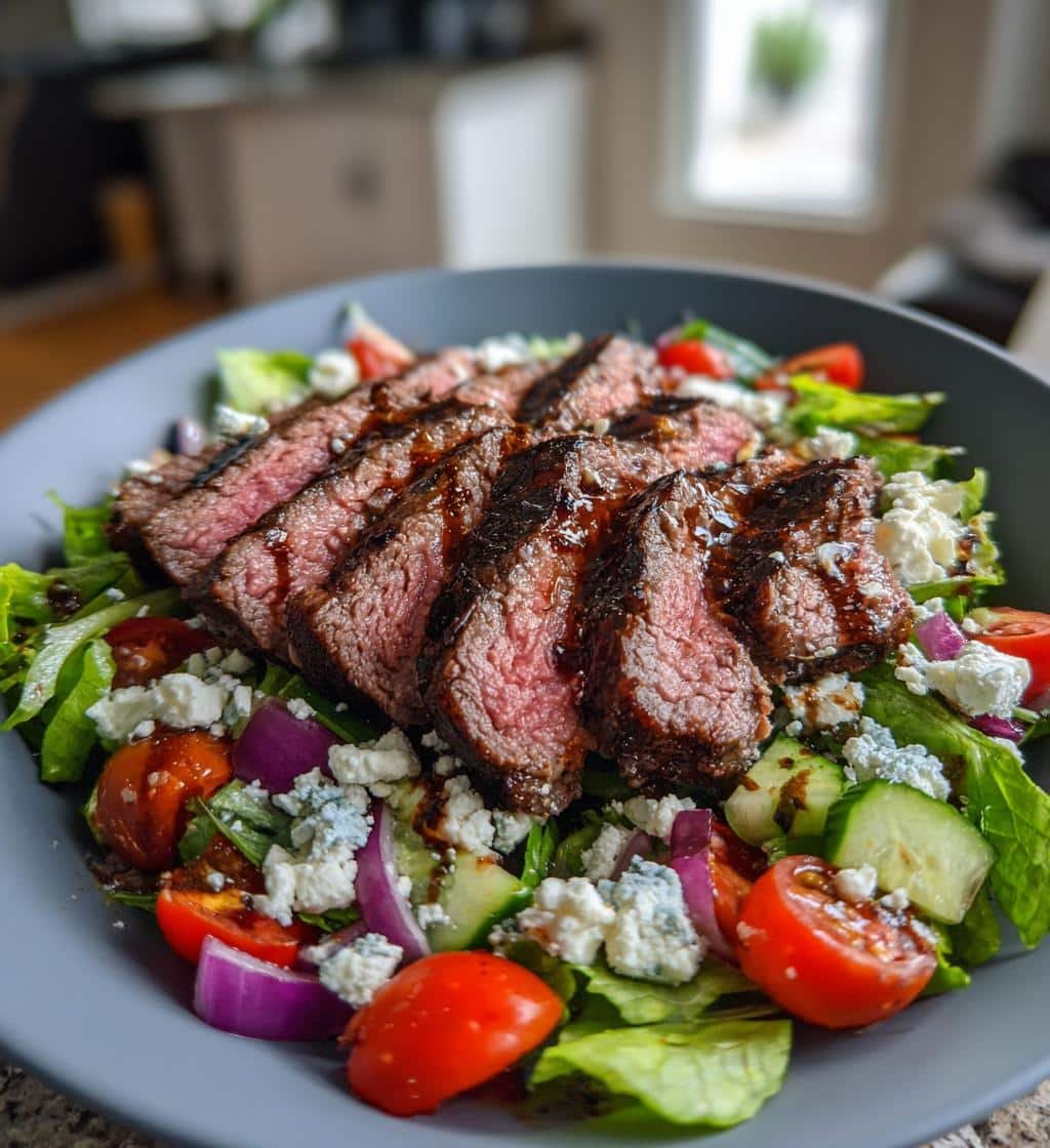 juicy grilled steak salad - detail 1