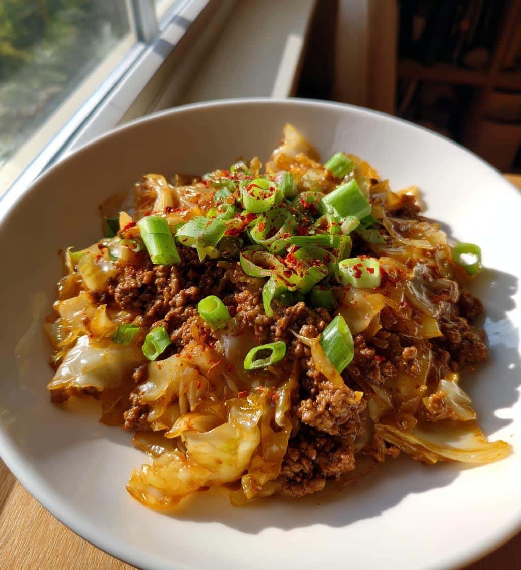 25-Minute Low Carb Mongolian Beef Cabbage - Heavenly Flavor 3 low carb mongolian ground beef and cabbage - detail 1