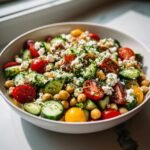 mediterranean chickpea feta salad