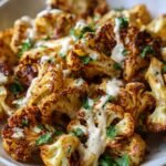 moroccan cauliflower with tahini honey
