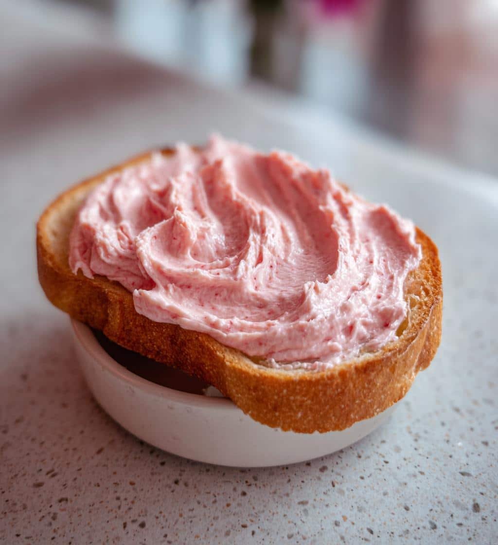Dreamy Pink Strawberry Butter in Just 10 Minutes 3 pink strawberry butter - detail 1