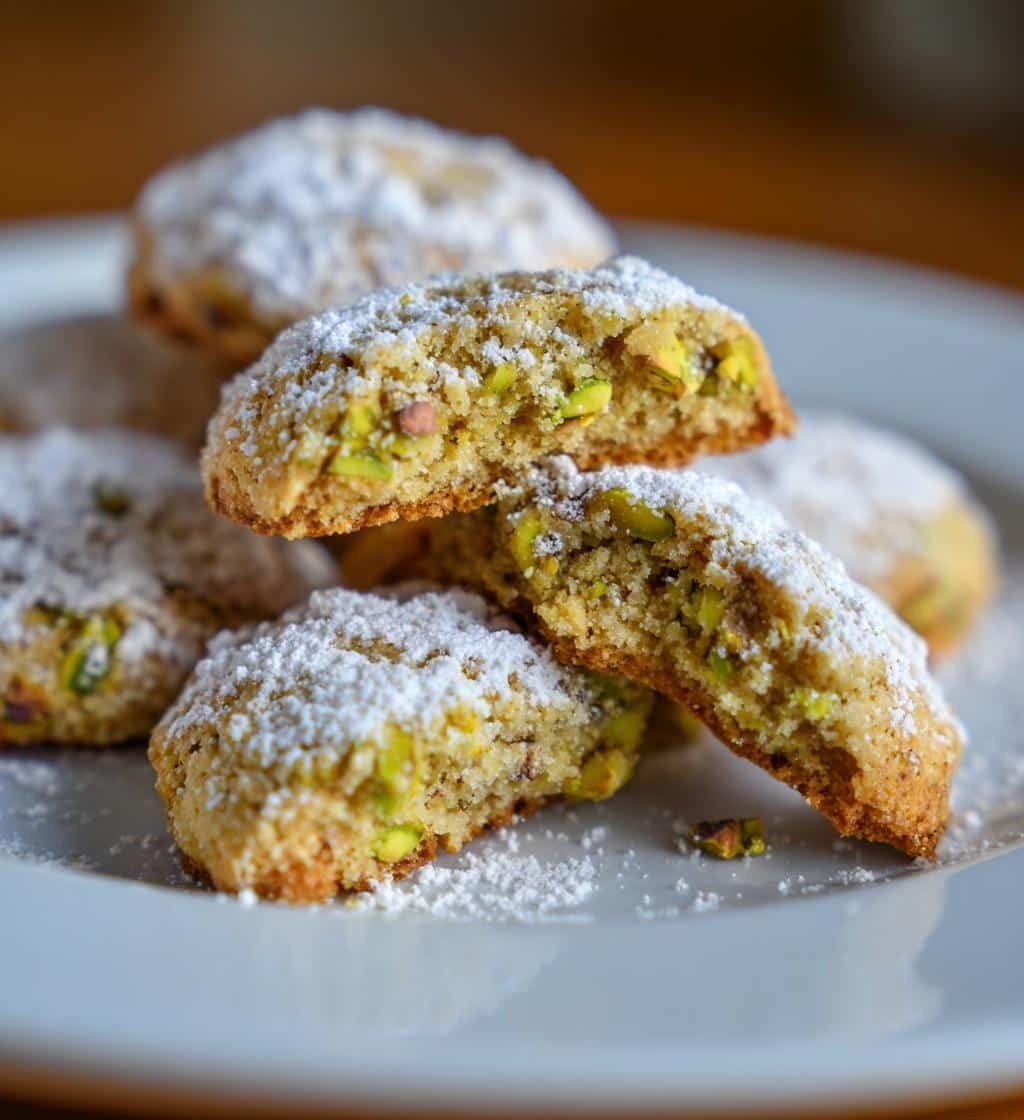 pistachio wedding cookies - detail 1
