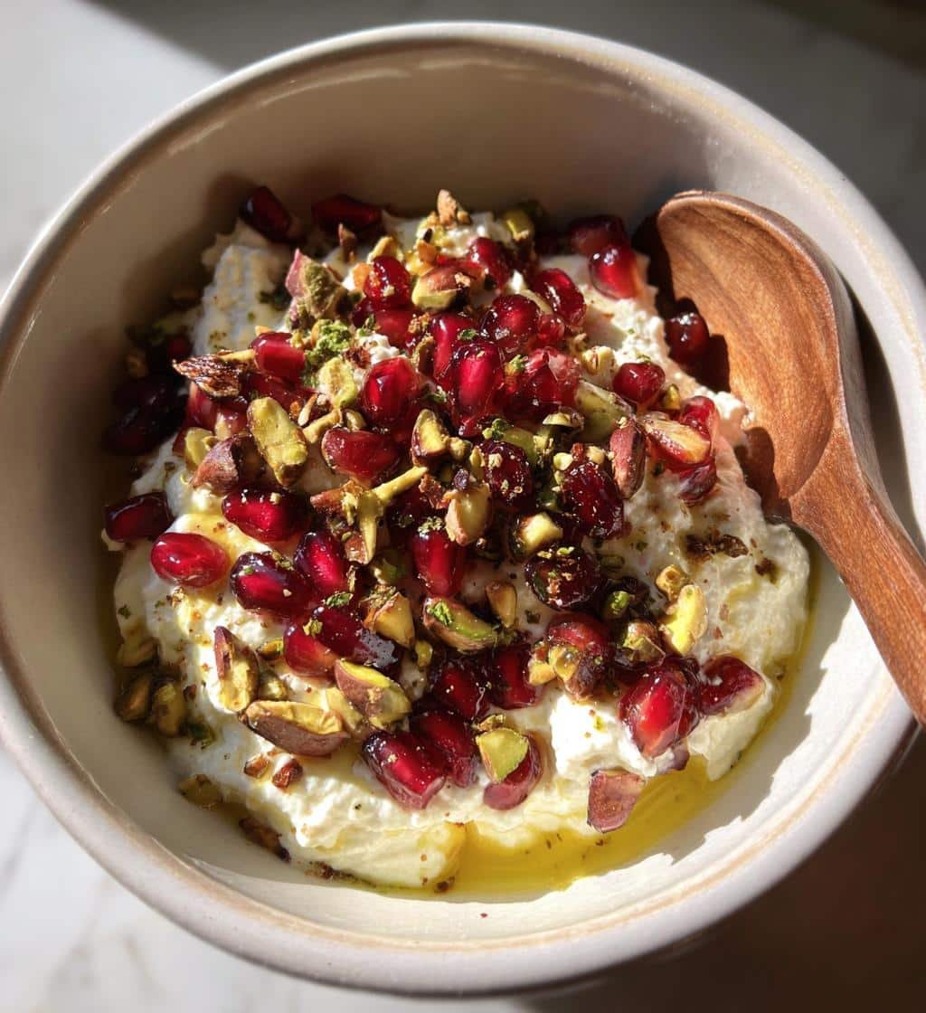 pomegranate pistachio feta dip - detail 1