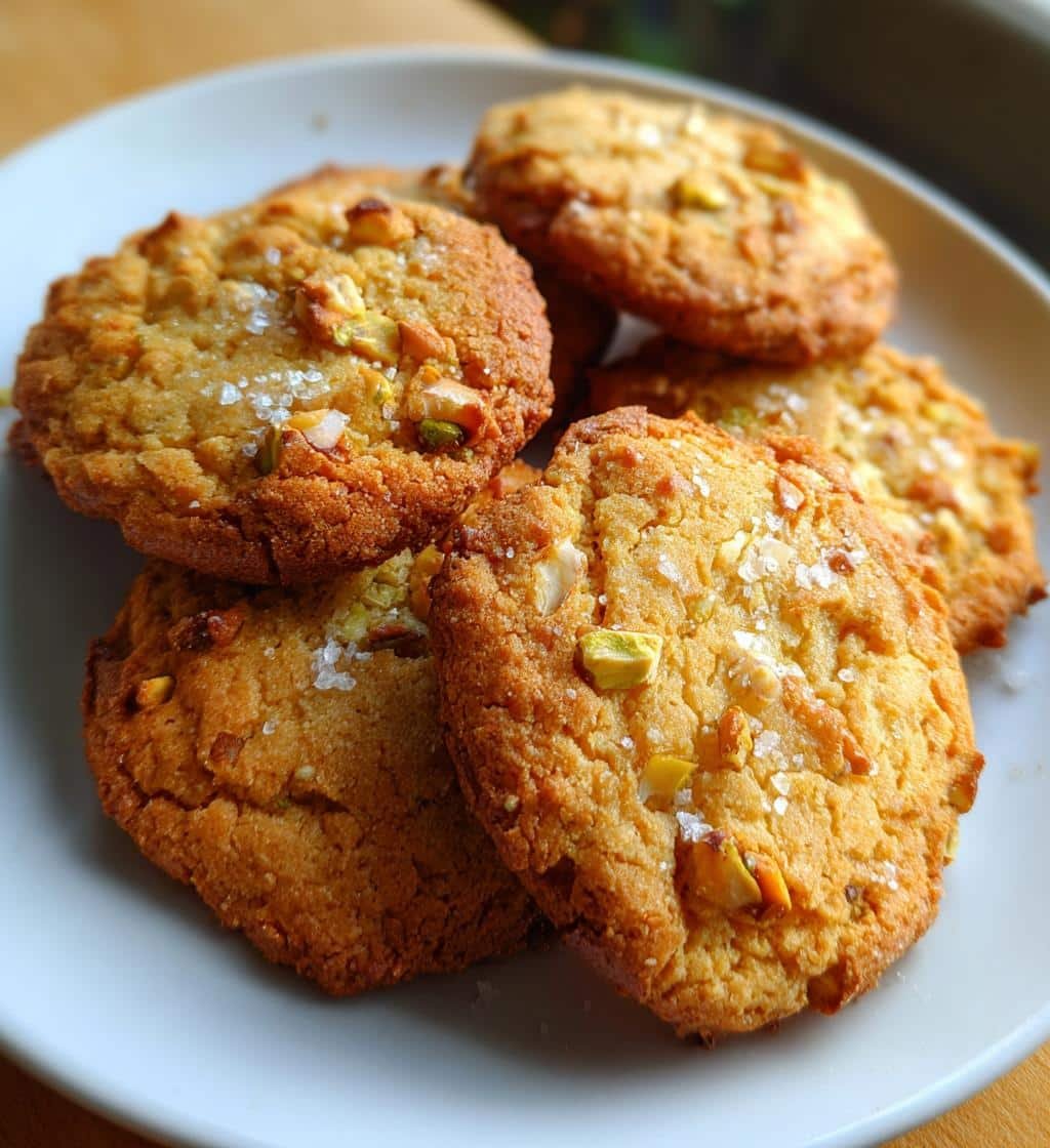 salted honey pistachio cookies - detail 1